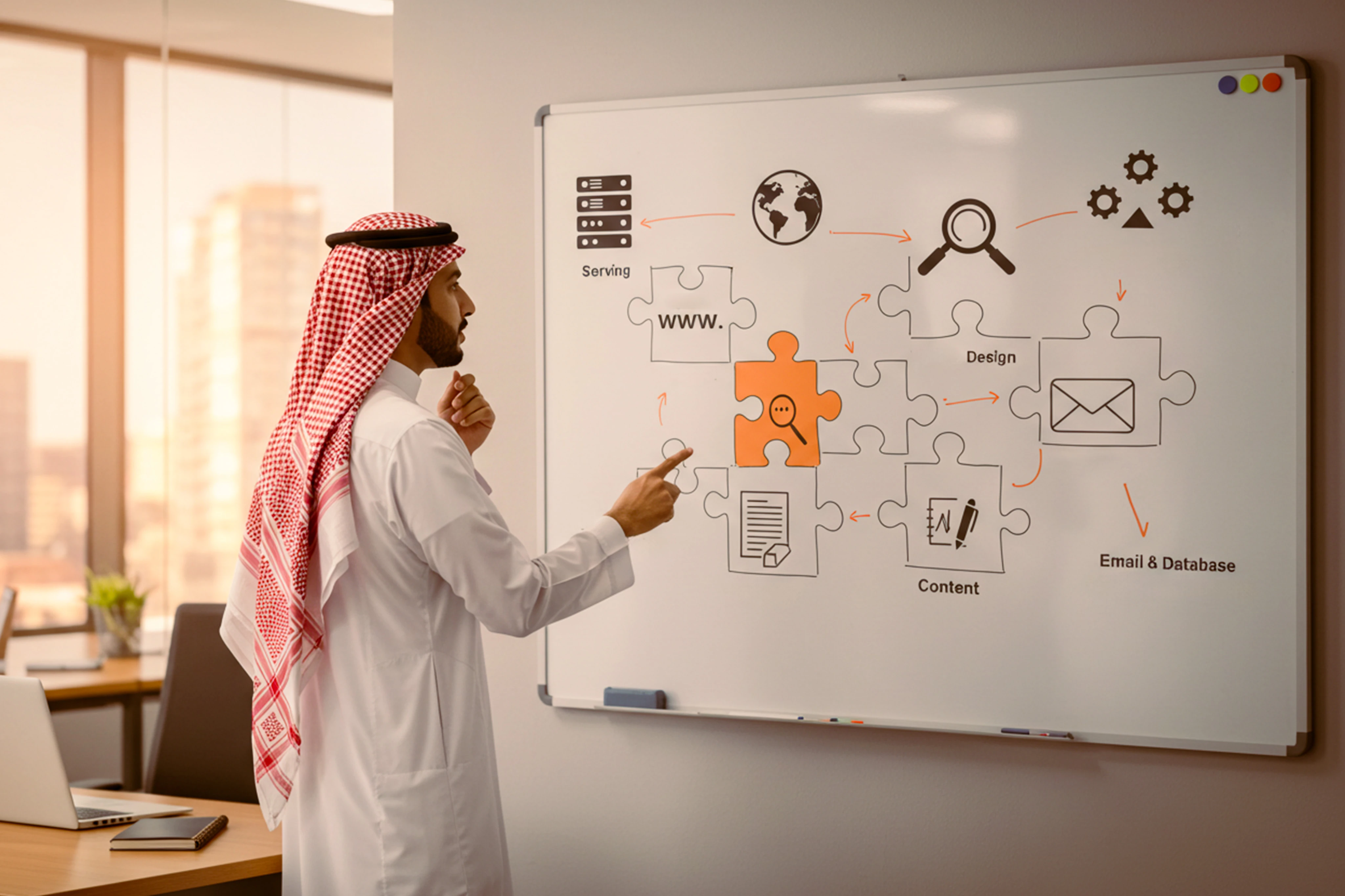 هل حجز دومين واستضافة يكفي لإنشاء موقع متكامل